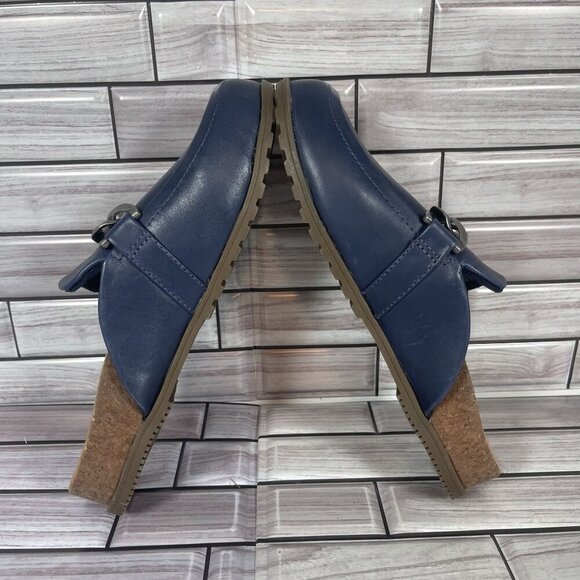 Vionic Women's Navy Blue Leather Georgie Mules Shoe Size‎ 5-NEW - Picture 6 of 8